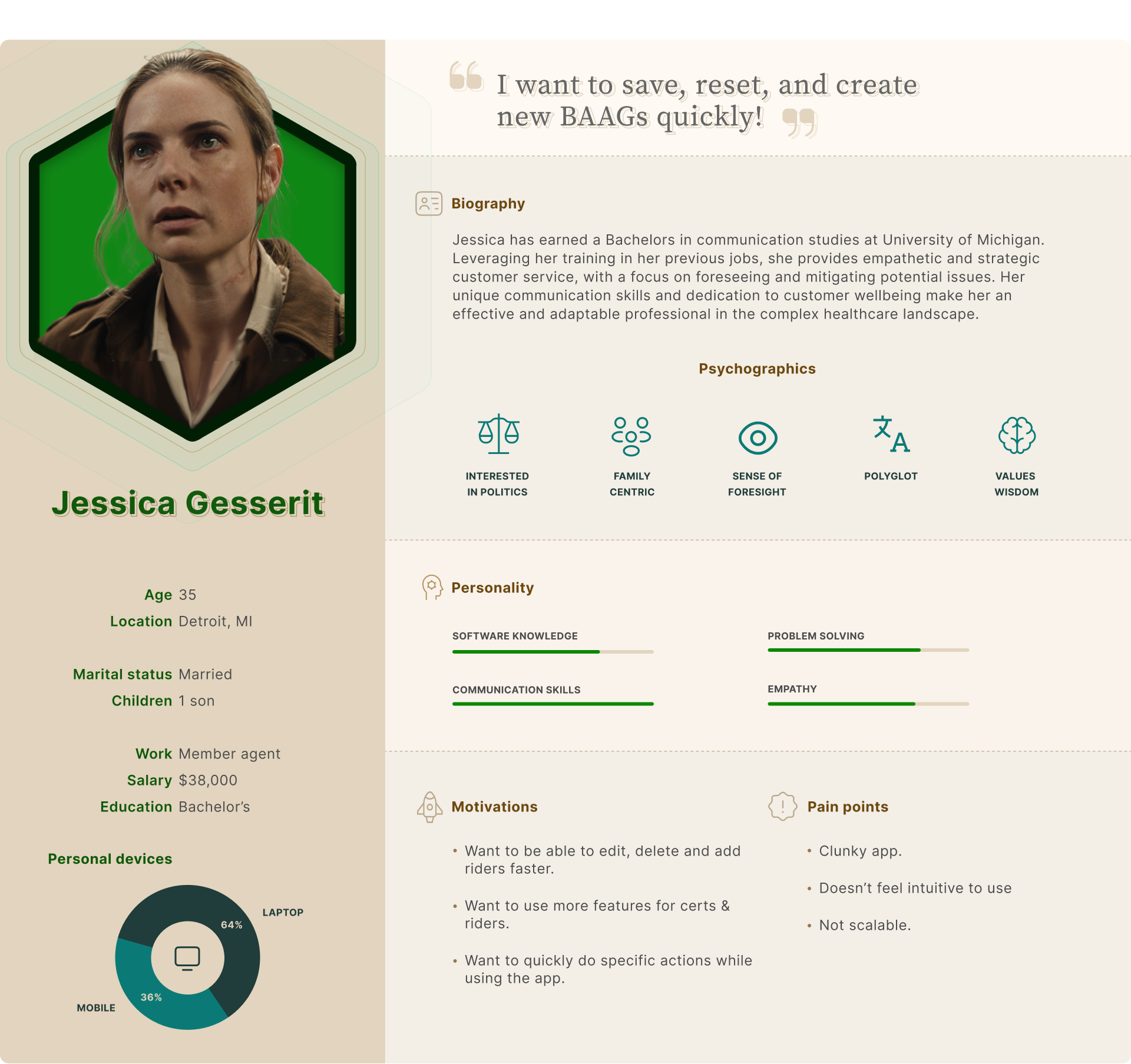 BAAG persona #2 visual with information