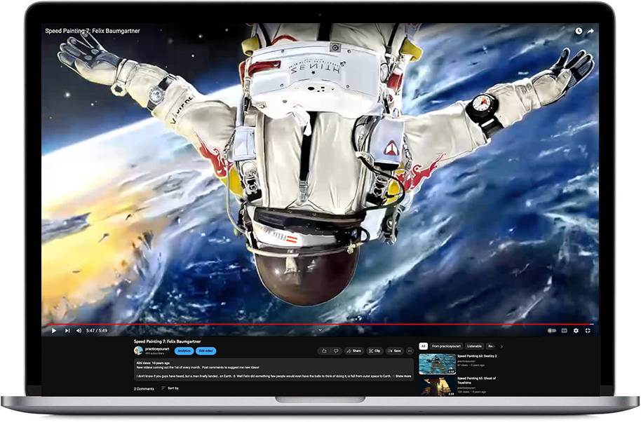 showing the end of a video youtube illustration